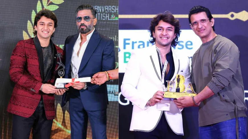 Araham Sawant: Rising Star Honored by Sunil Shetty at Times Applaud Trends Award 2024